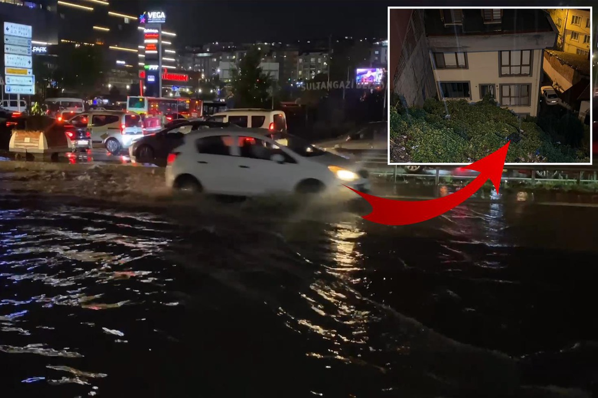 İstanbul'u sağanak vurdu! Yollar göle döndü, evleri su bastı