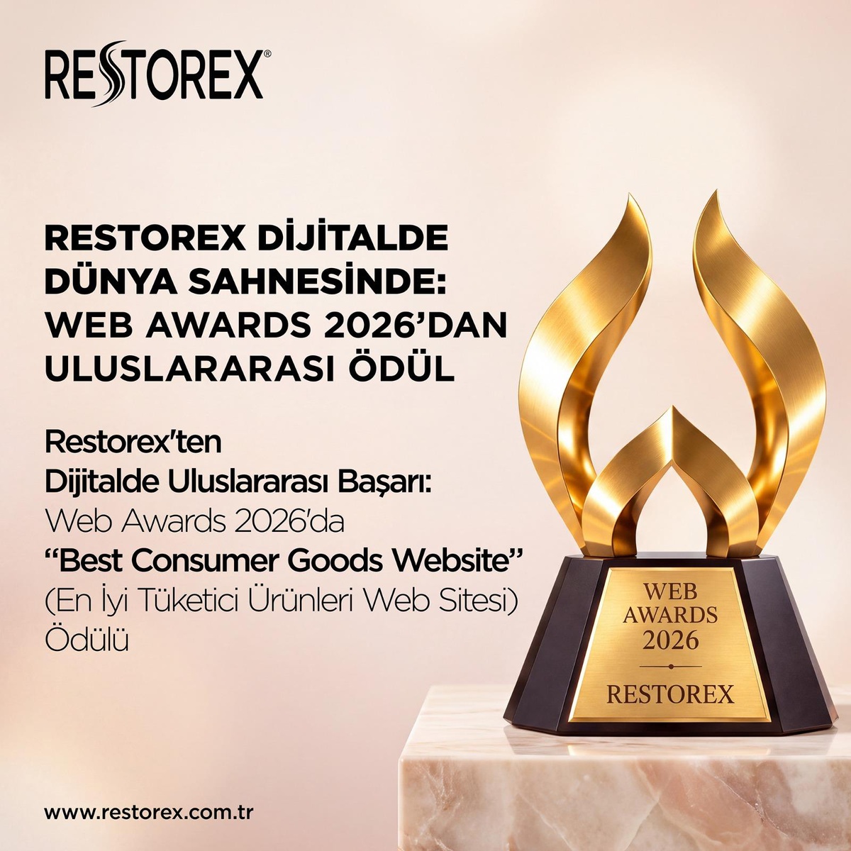 Restorex Dijitalde Dünya Sahnesinde: Webawards 2026'dan Uluslararası Ödül