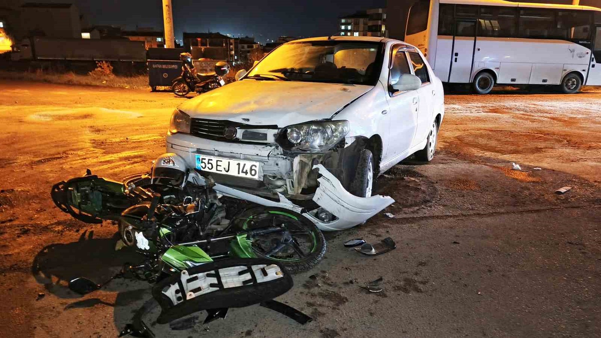 Samsun Bafra'da kazada 3 kişi yaralandı, ehliyetsiz sürücüye 40 bin lira ceza kesildi