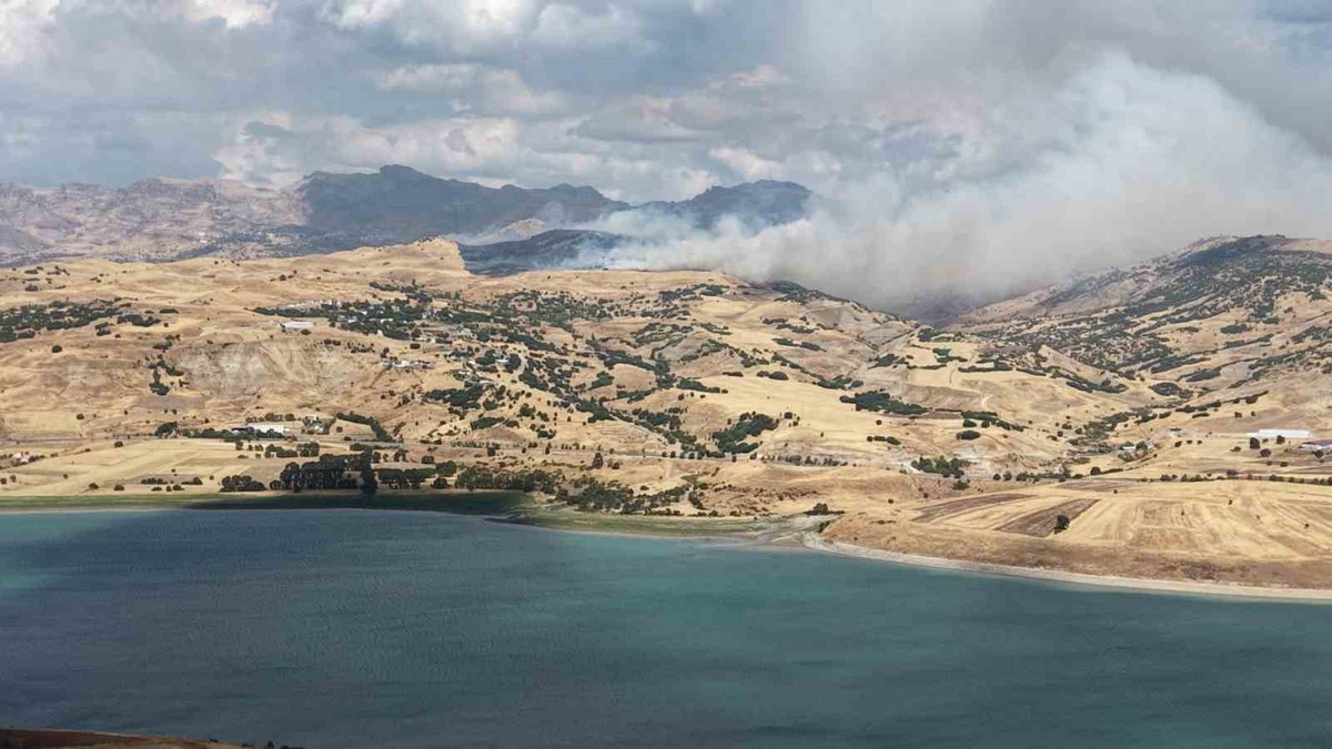Tunceli Mazgirt'te kırsal alandaki yangın rüzgarın etkisiyle genişledi