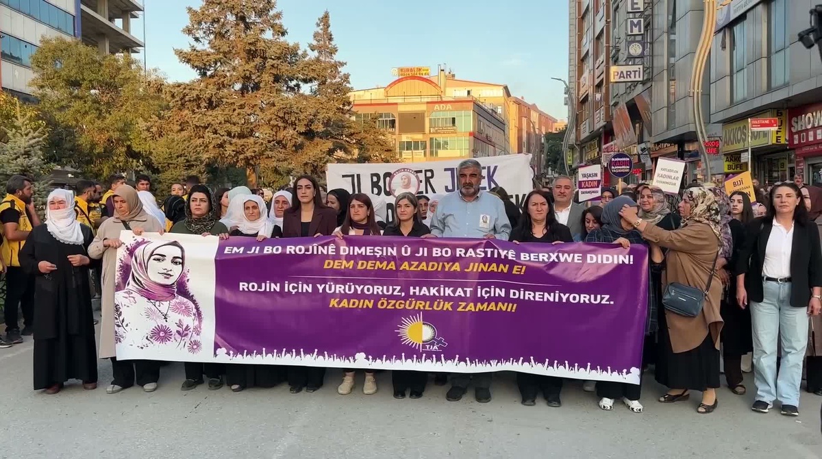 Van'da kadınlar Rojin Kabaiş için yürüdü, Rojin'in babası milletvekillerine seslendi