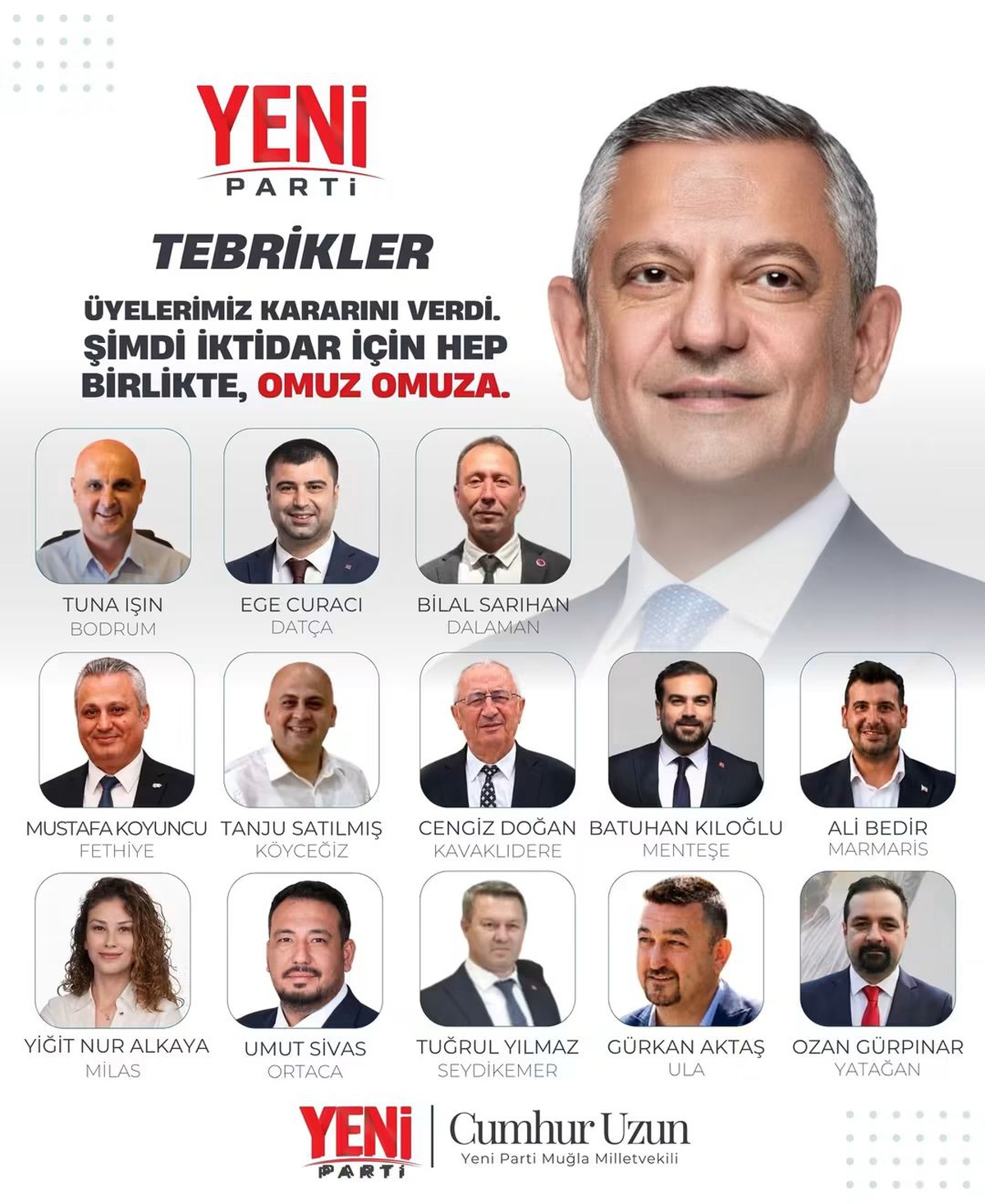 YENİ Parti, Muğla’nın 13 ilçesinde başkanlarını ön seçimle belirledi