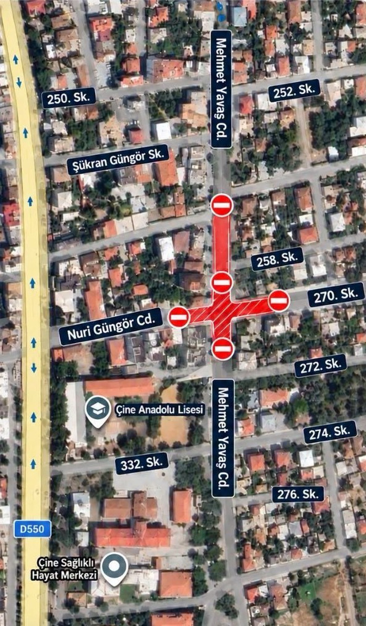 Aydın Çine'de üstyapı çalışması nedeniyle Şevketiye'de yol bölümü trafiğe kapanacak