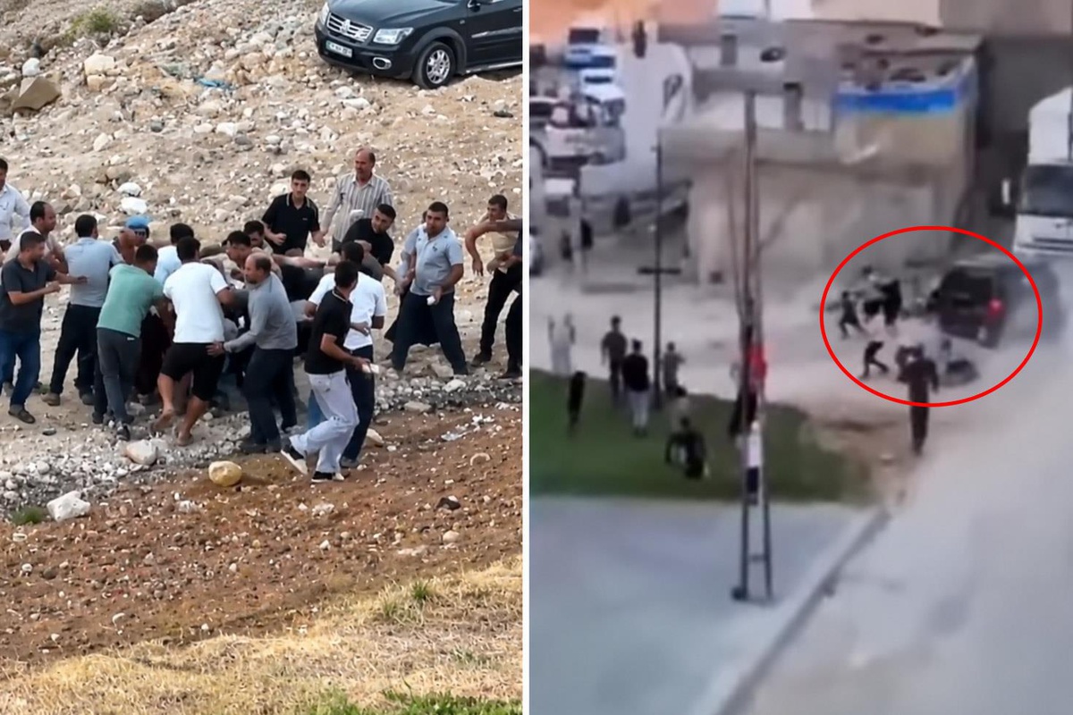 İki aile arasında taşlı sopalı kavga! Gözü dönen şahıs araçla kalabalığa daldı