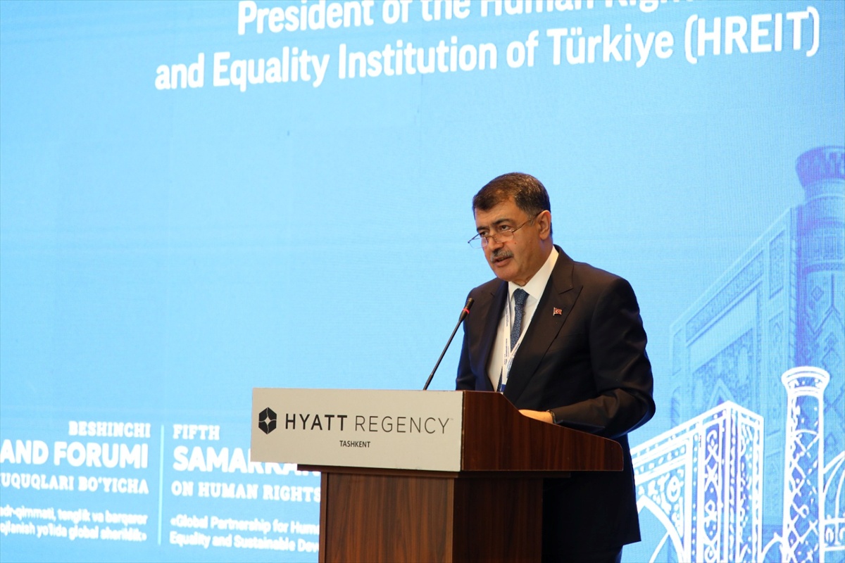 TİHEK Başkanı Şahin, Semerkant Forumu'nda Gazze için ulusal kurumlara çağrı yaptı