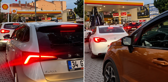 Akaryakıt istasyonlarında zam kuyruğu: Depoyu doldurmak isteyenler akın etti