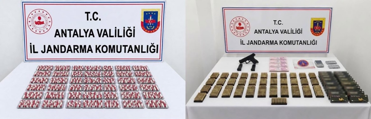 Antalya Kepez ve Döşemealtı'da uyuşturucu operasyonunda 1284 sentetik hap ele geçirildi