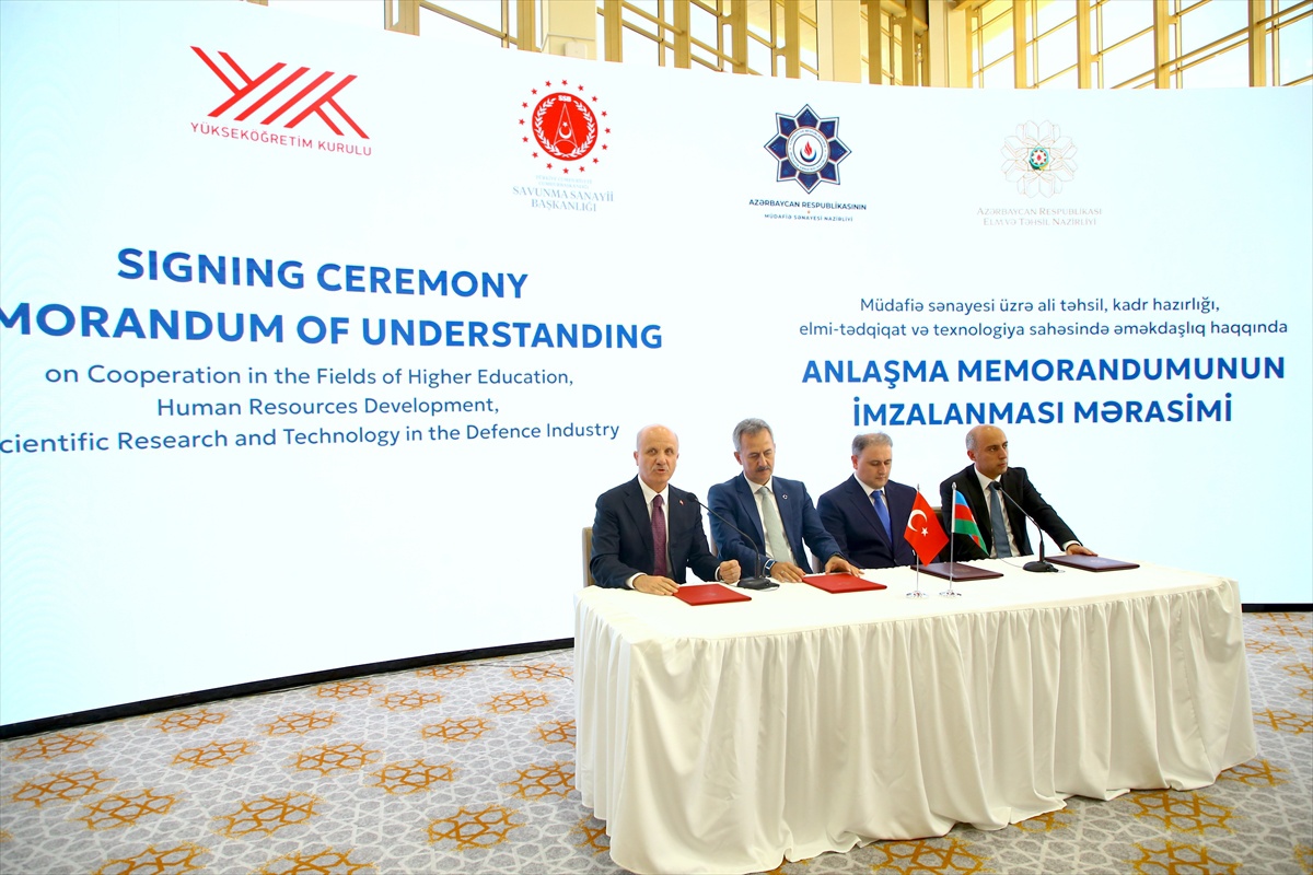 Azerbaycan ve Türkiye arasında savunma sanayisinde eğitim ve teknoloji işbirliği mutabakatı