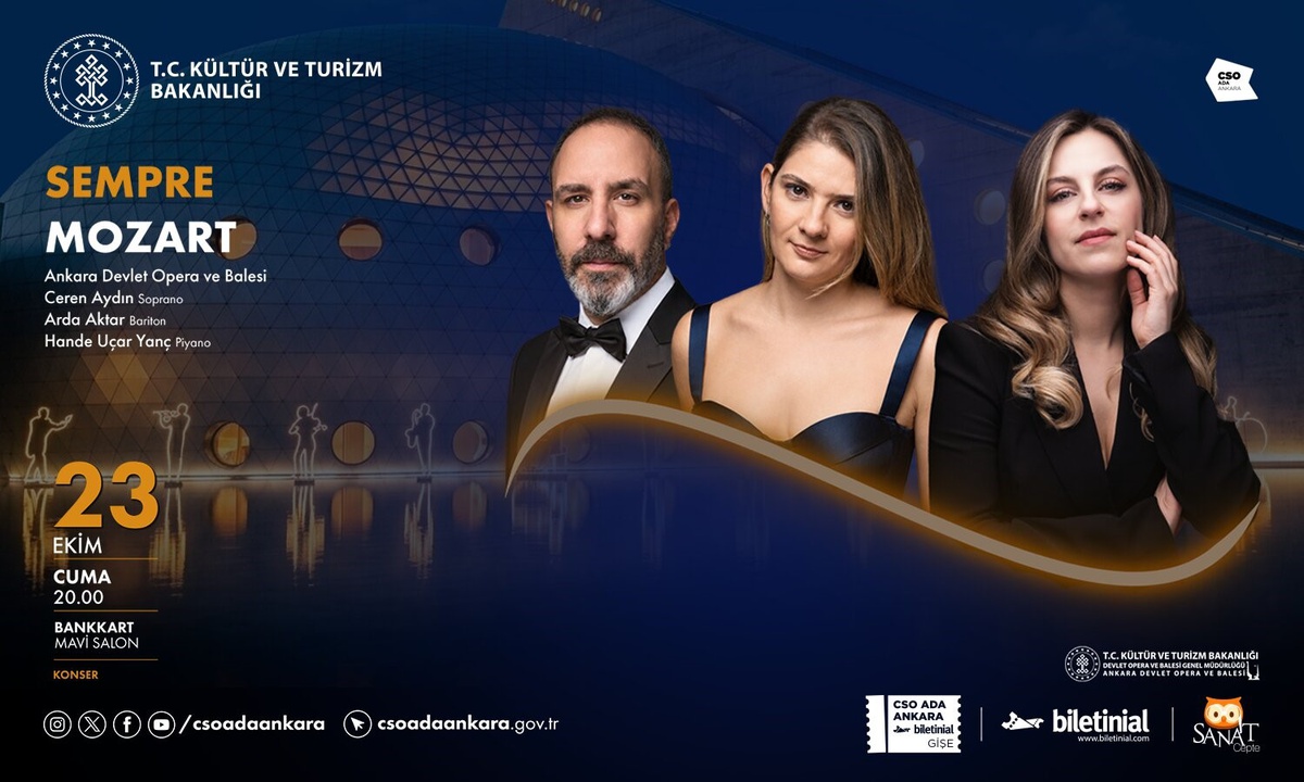 CSO Ada Ankara ekim programı 1 Ekim'de Selami Şahin konseriyle başlıyor
