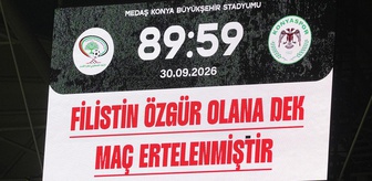 Konyaspor ile Filistin Milli Takımı arasındaki maç tüm dünyaya mesaj vererek bitti