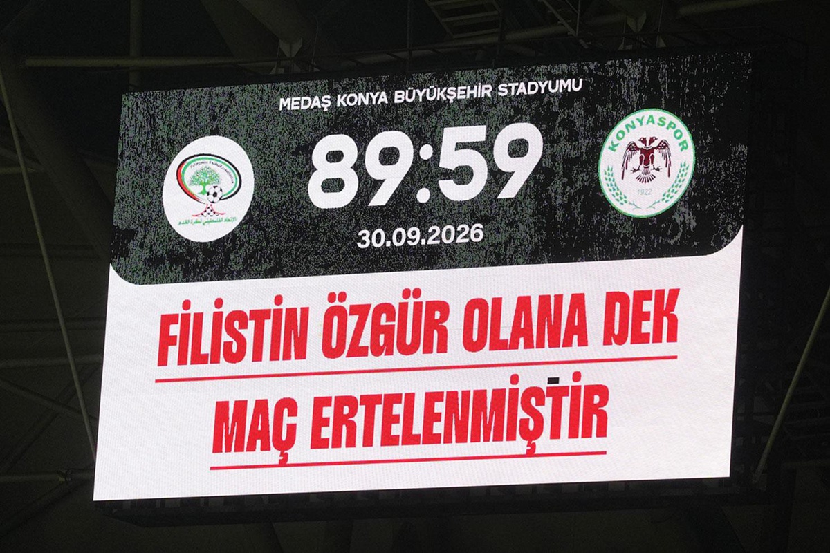 Konyaspor ile Filistin Milli Takımı arasındaki maç tüm dünyaya mesaj vererek bitti