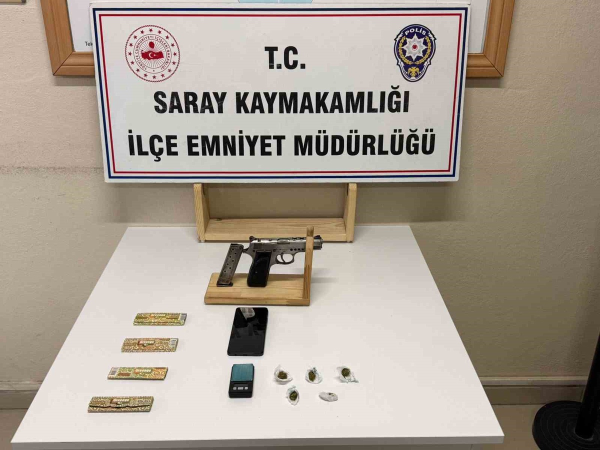 Tekirdağ Saray'da operasyonda uyuşturucu ve silah ele geçirildi, şüpheli tutuklandı