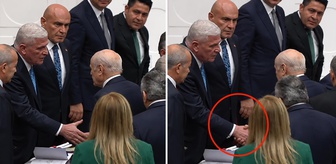 Bahçeli ile Dervişoğlu yıllar sonra tokalaştı: Her yıl ekim ayında birileriyle selamlaşırım