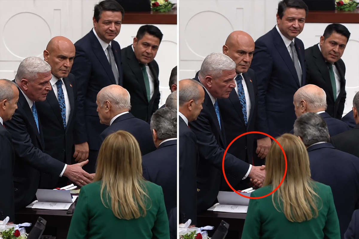 Bahçeli ile Dervişoğlu yıllar sonra tokalaştı: Her yıl ekim ayında birileriyle selamlaşırım