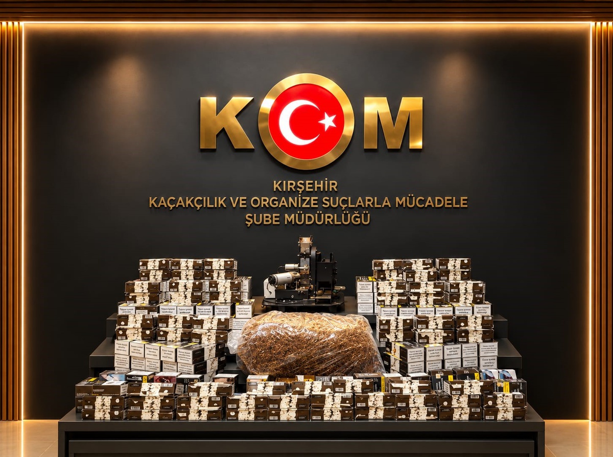 Kırşehir'de operasyonda 23 bin doldurulmuş ve 22 bin 200 boş makaron ele geçirildi