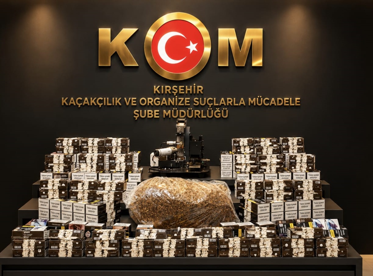 Kırşehir Kaman'da kaçak tütün operasyonunda 2 zanlı gözaltına alındı