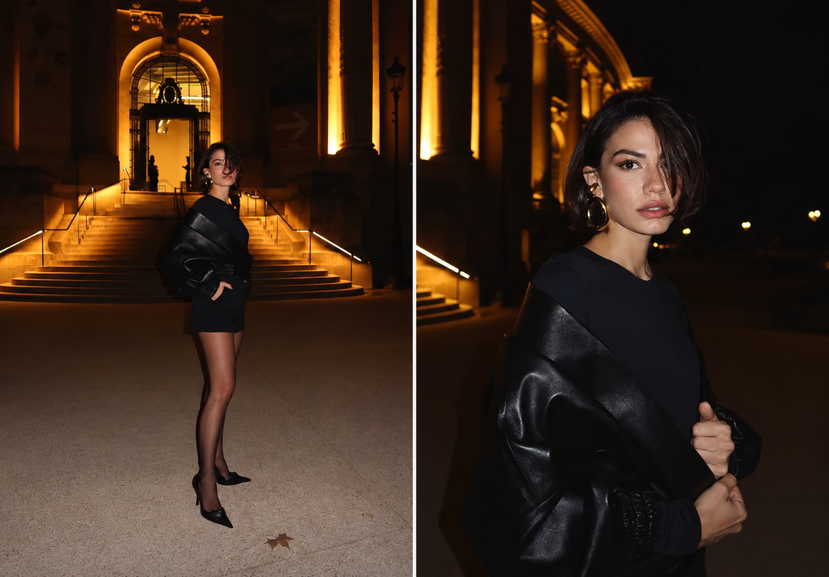 Demet Özdemir Paris gecelerinde! Siyah minili pozunu peş peşe paylaştı