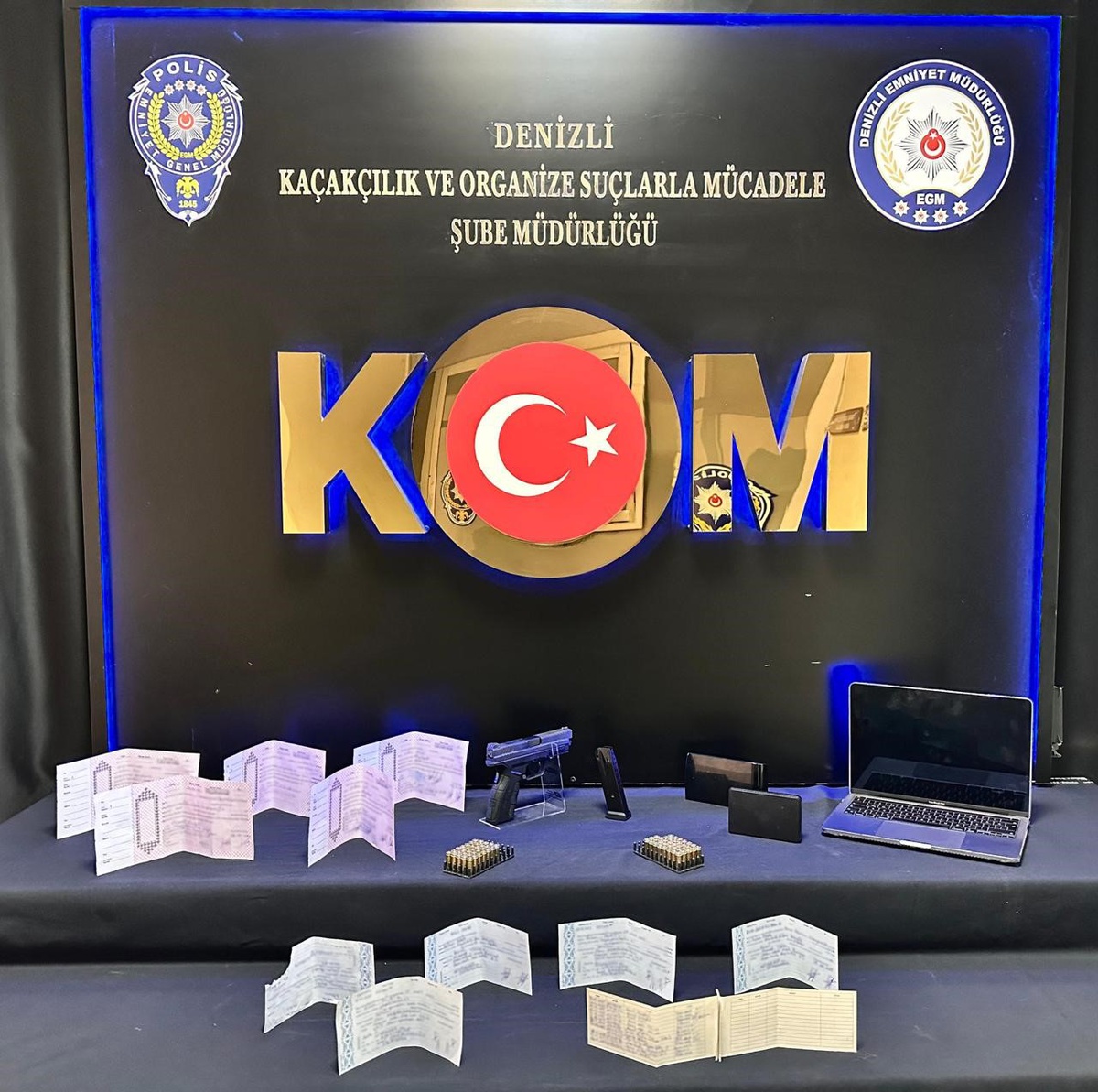 Denizli'de tefecilik operasyonunda 5 milyon 820 bin TL'lik senet bulundu