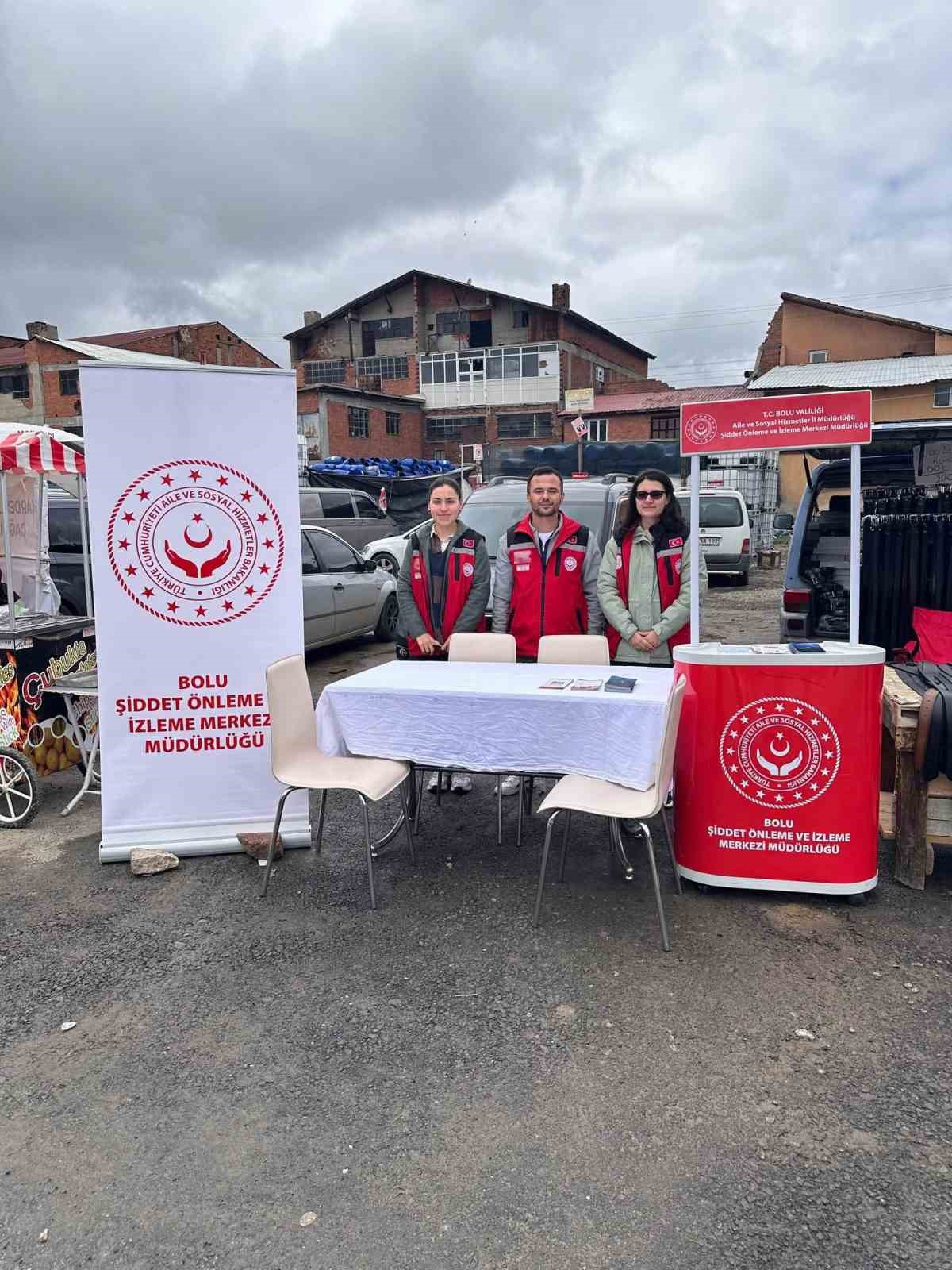 Gerede Panayırı'nda ŞÖNİM şiddetle mücadele ve KADES bilgilendirmesi yaptı