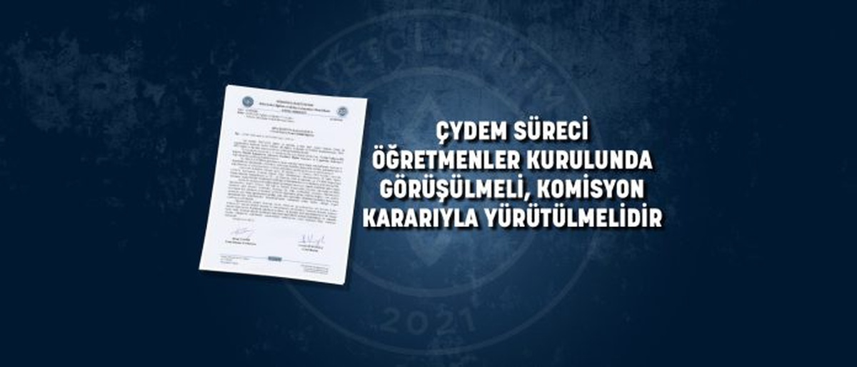 Hürriyetçi Eğitim Sen, ÇYDEM'de öğretmenler bilgilendirilmedi diyerek MEB'e başvurdu