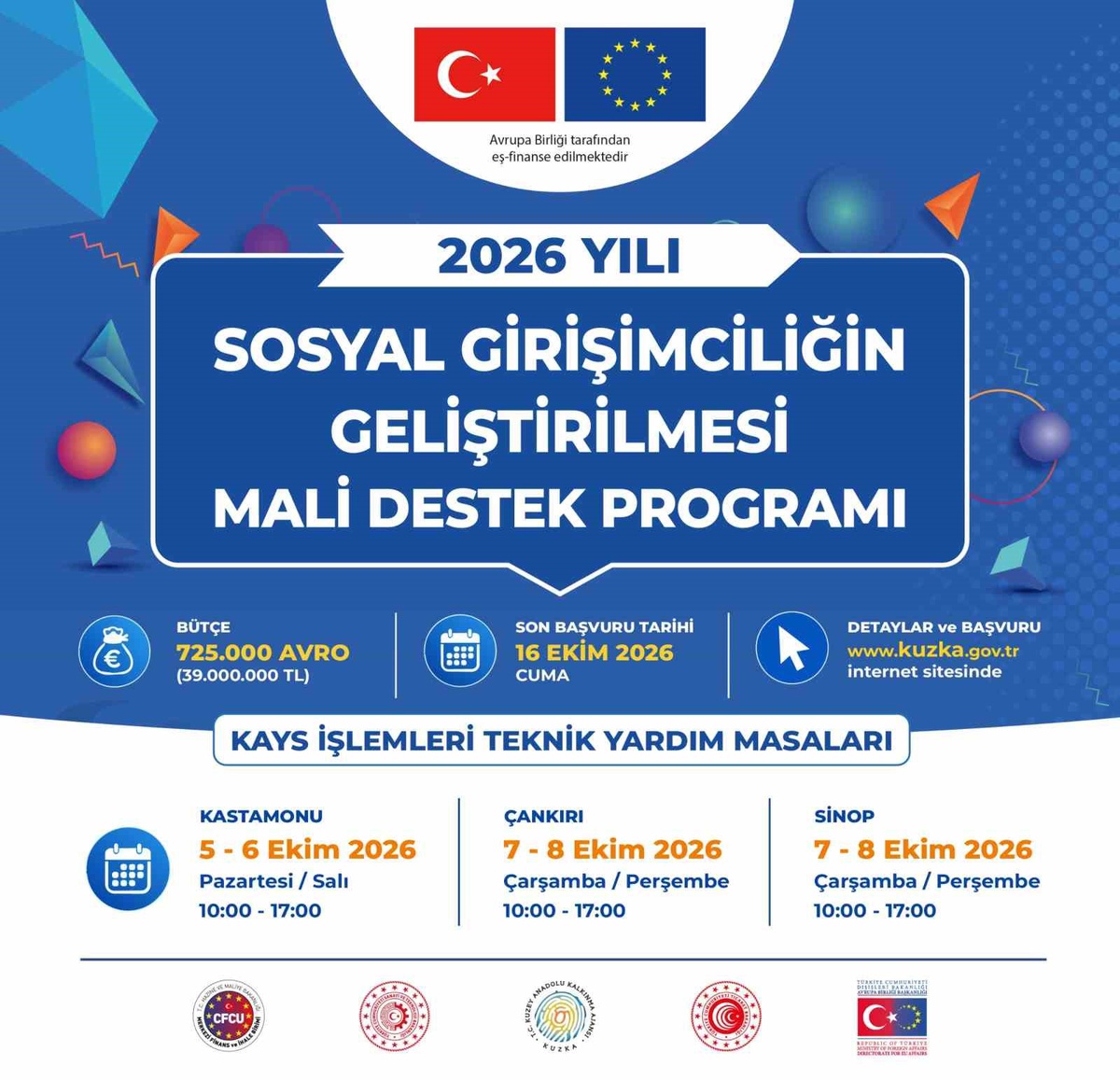 KUZKA, SOSGİP KAYS işlemleri için Kastamonu, Çankırı, Sinop'ta yardım masası kuracak