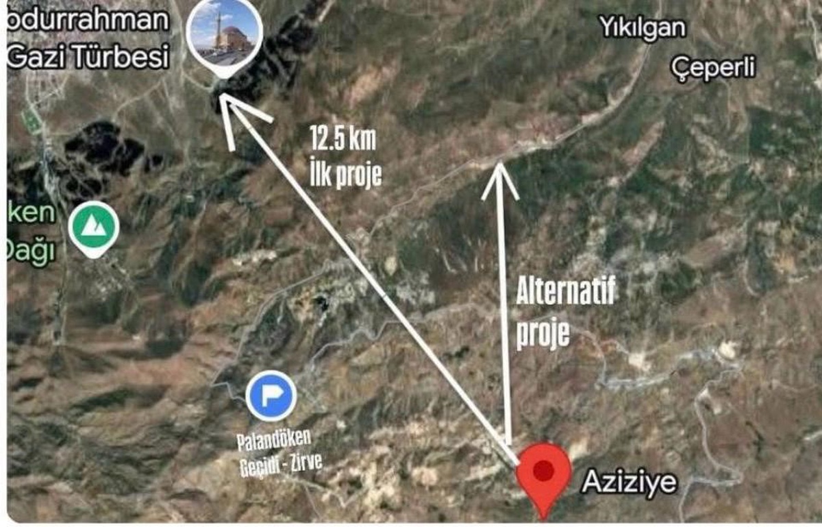 Palandöken Tüneli için Karayolları ekipleri Aziziye-Yıkılgan'da çalışma yürütüyor