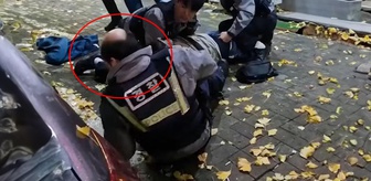 Şüpheliyle boğuşurken peruğu uçtu! Yardımına vatandaş koştu