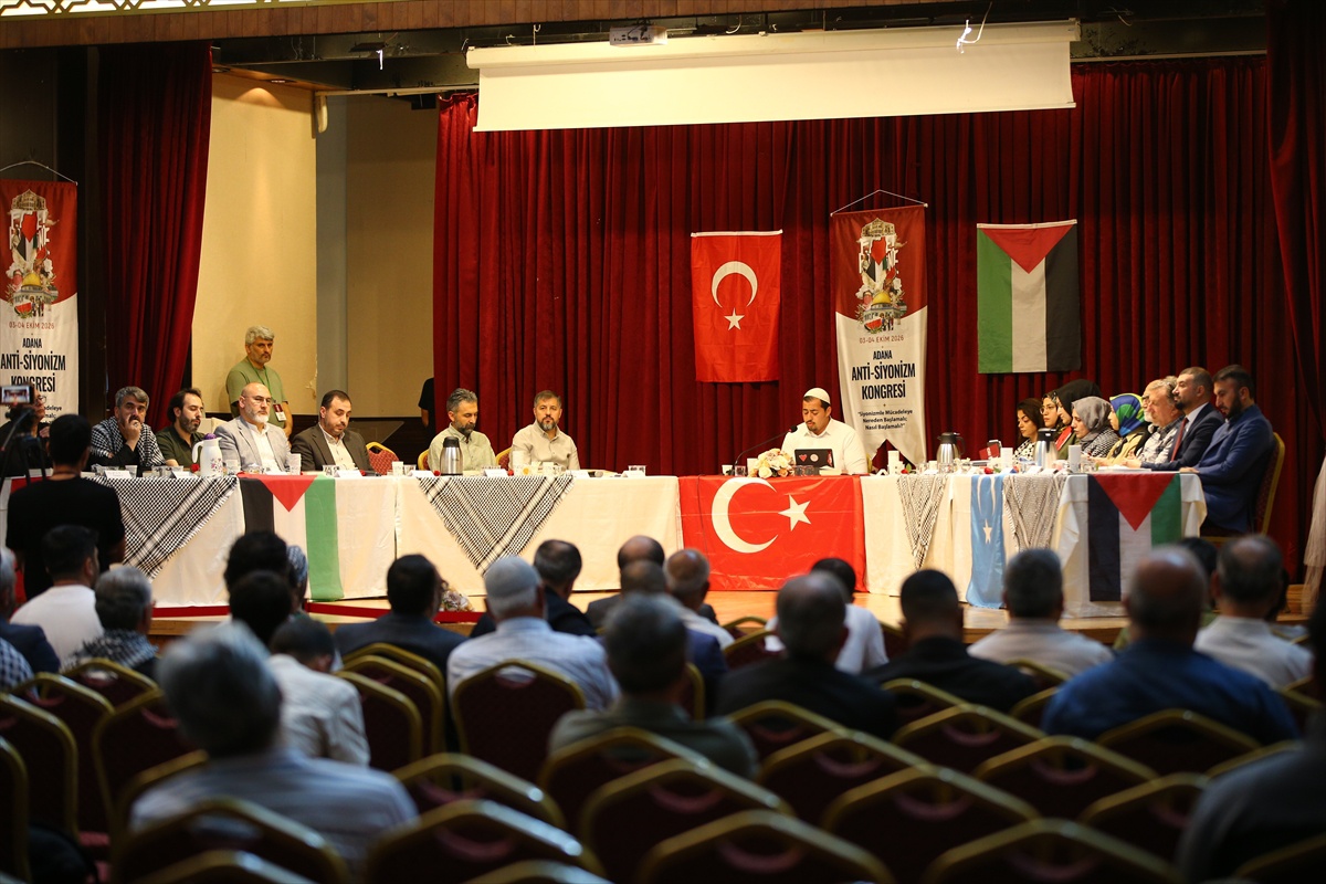 Adana'da Anti-Siyonizm Kongresi başladı, katılımcılara Gazze süreci anlatıldı