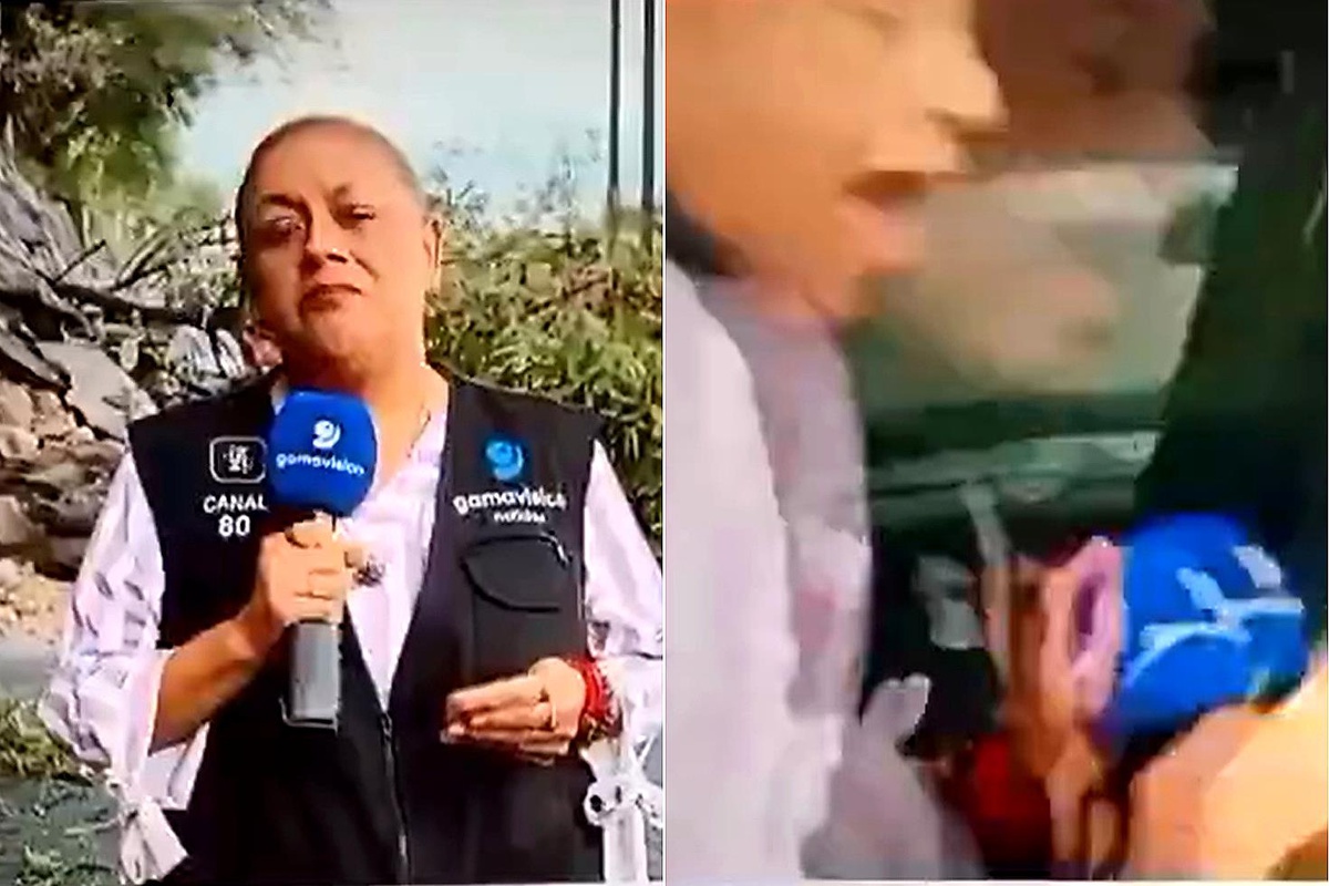 Canlı yayında korku dolu anlar: Haber sunarken canından oluyordu