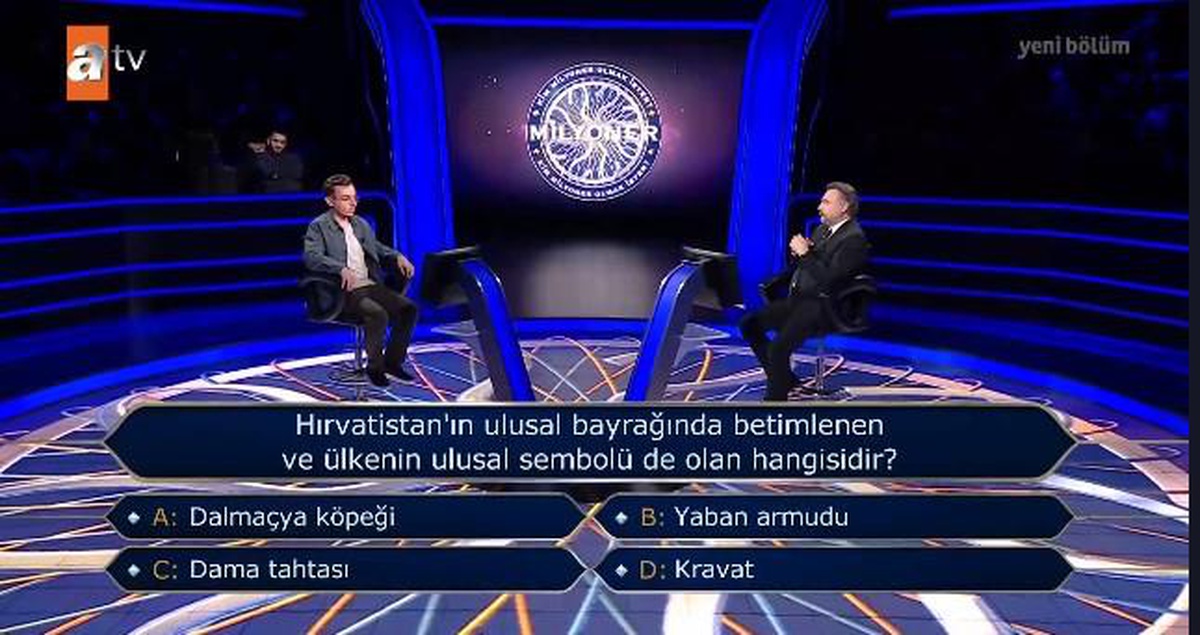 Hırvatistan'ın ulusal bayrağında betimlenen ve ülkenin ulusal sembolü de olan hangisidir?