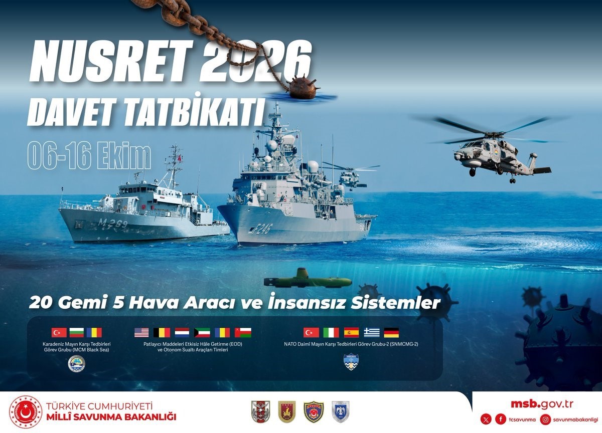 Nusret-2026 tatbikatı 6-16 Ekim'de İzmir Körfezi ve Karadeniz Ereğli'de yapılacak