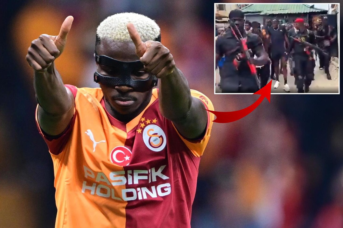 Osimhen doğduğu mahalleye koruma ordusuyla gitti