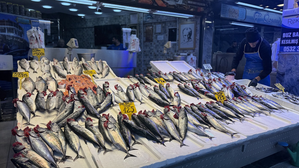 Trabzon Ortahisar'da palamut tezgahları doldurdu, 100-150 liradan satılıyor