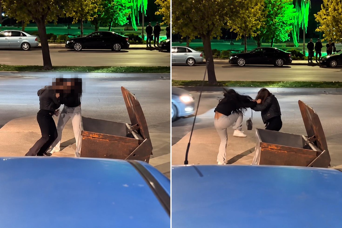 Erkek arkadaş kavgası sokağa taştı! Birbirlerine tekme tokat saldırdılar