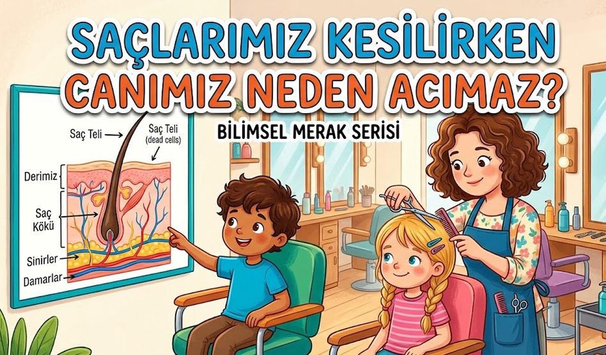 Saçlarımız kesilirken canımız neden acımaz?