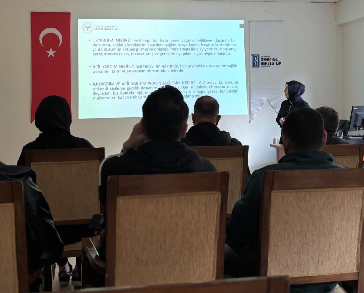 Bayburt Denetimli Serbestlik'in ilk yardım seminerinde konum SMS'i anlatıldı