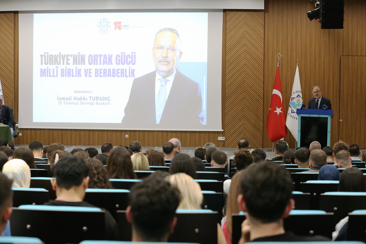 15 Temmuz Derneği Başkanı Turunç, ALKÜ'de konuştu: