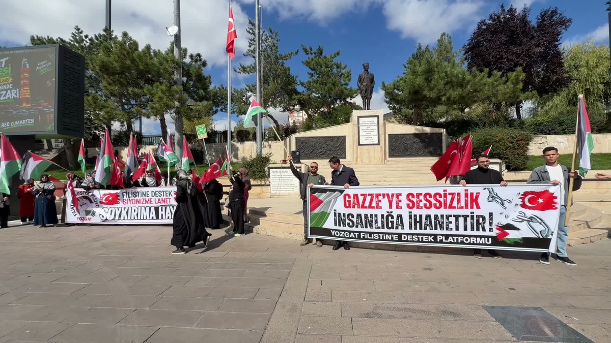 Yozgat’ta Gazze’ye yapılan saldırılar protesto edildi