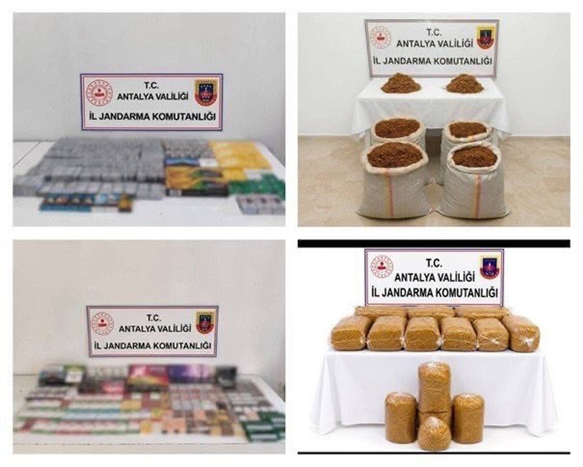 Antalya'da kaçak tütün operasyonlarında 235 kilogram kıyılmış tütün ele geçirildi