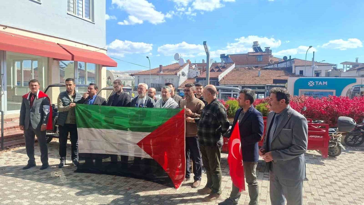 Hisarcık'ta EDEP, Gazze saldırılarını protesto etti, ateşkes çağrısı yaptı