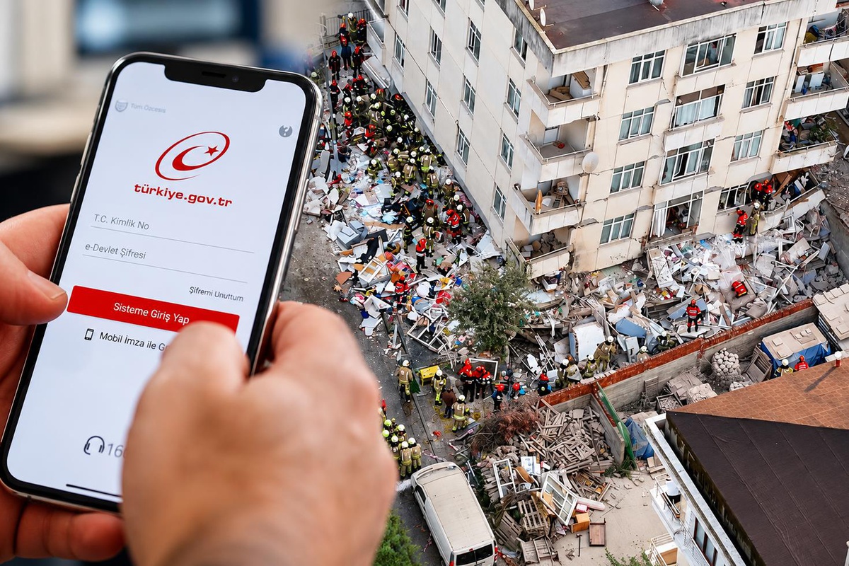 İstanbul'daki bina çökünce milyonlar e-Devlet'e akın etti