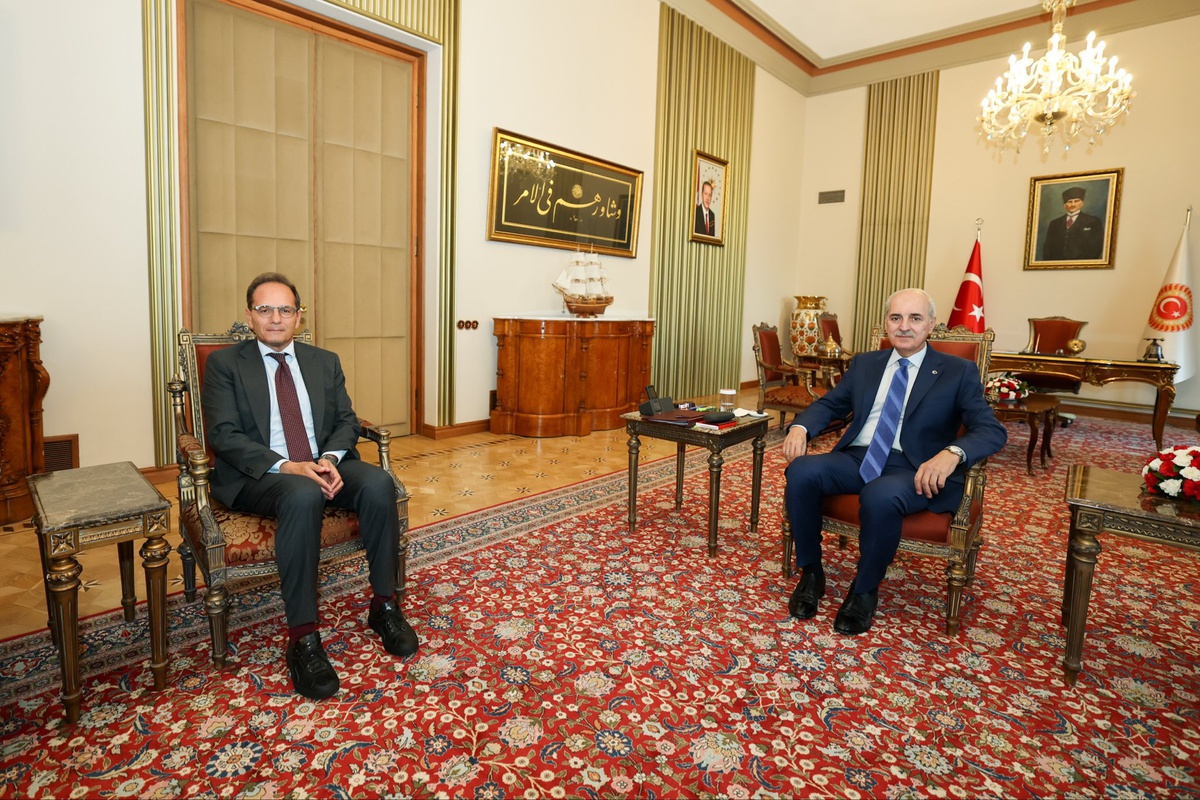 İtalya'nın Ankara Büyükelçisi Manzo, TBMM Başkanı Kurtulmuş tarafından kabul edildi