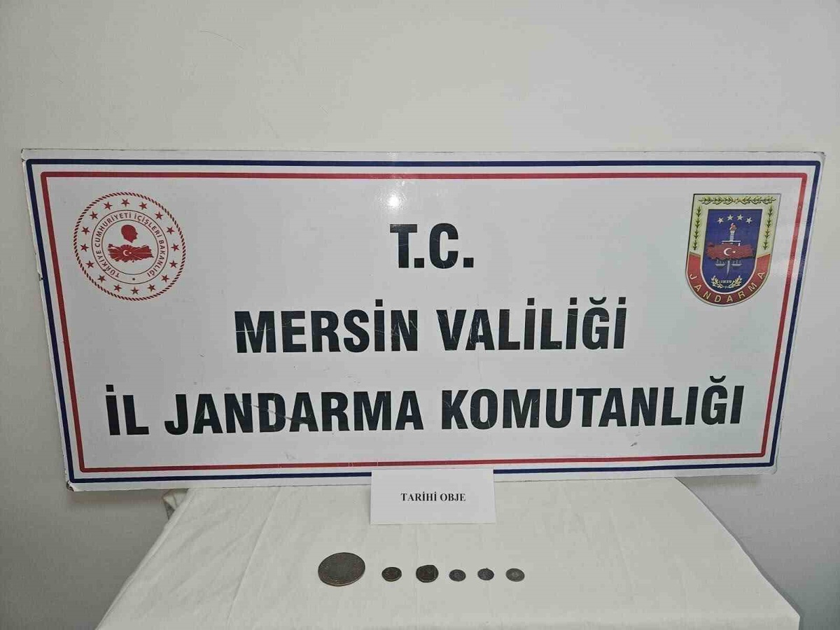 Mersin Anamur'da tarihi eser operasyonunda 1 şüpheli yakalandı, 6 obje ele geçirildi