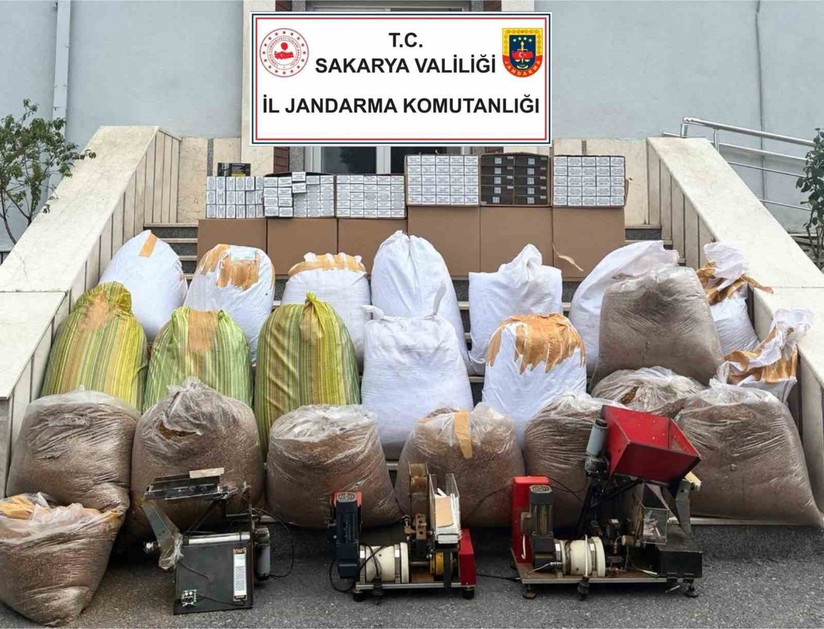 Sakarya Serdivan'da operasyonda bin 140 kilogram kaçak tütün ele geçirildi