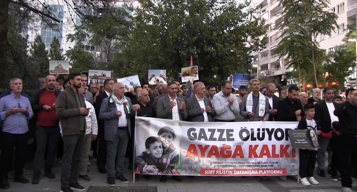 Siirt Filistin Dayanışma Platformu Aksa Tufanı'nın 3. yılında Filistin'e destek verdi.