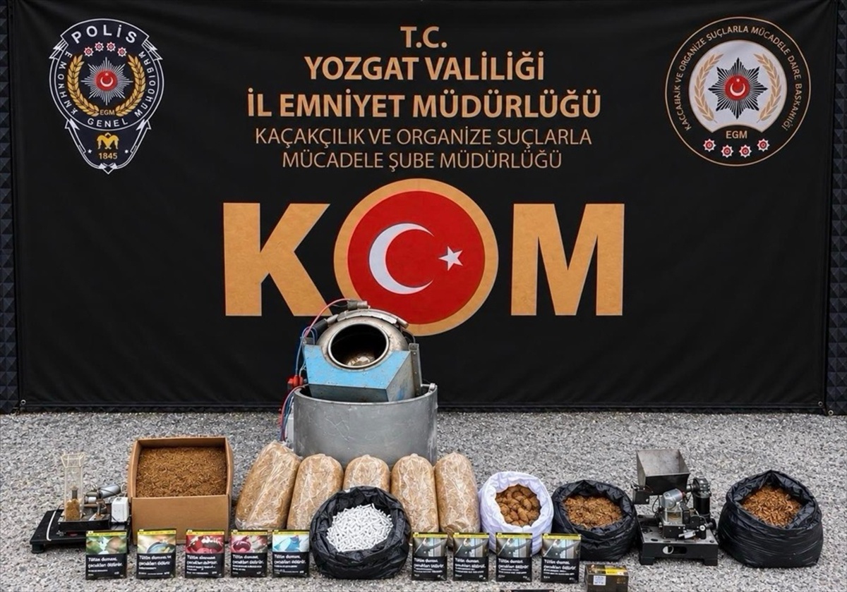 Yozgat'ta tütün operasyonunda 1 zanlı yakalandı, 3 bin 500 makaron ele geçirildi