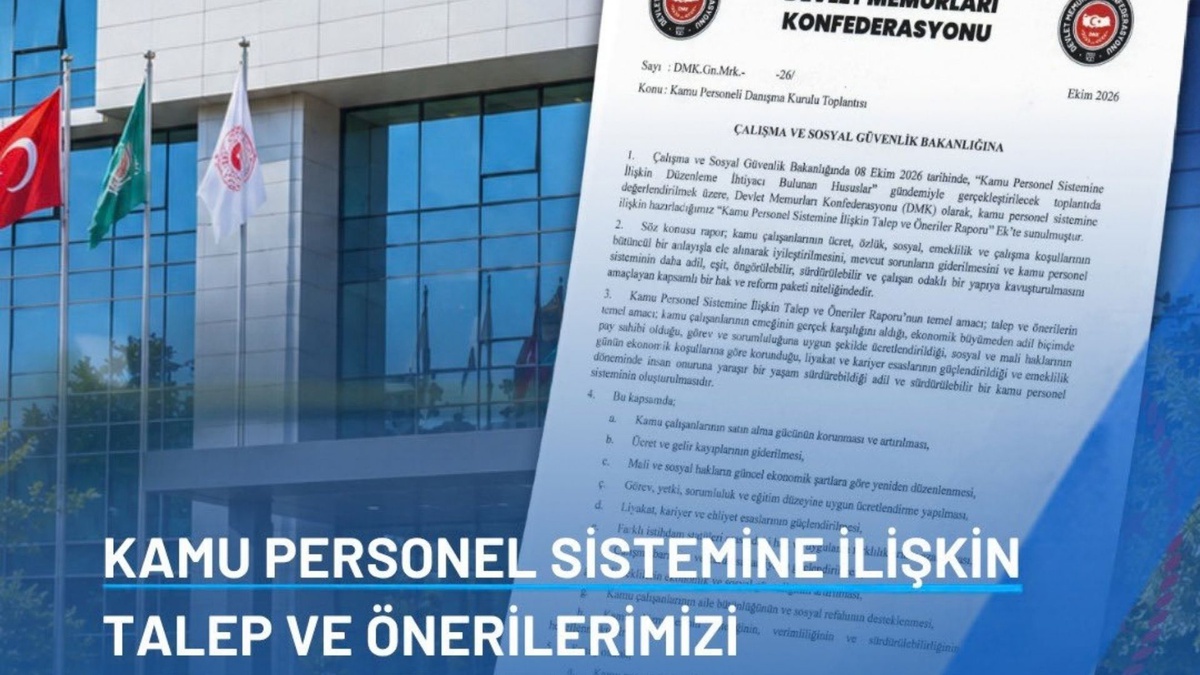 Devlet Memurları Konfederasyonu, 35 saatlik hafta talebini Bakanlığa sundu