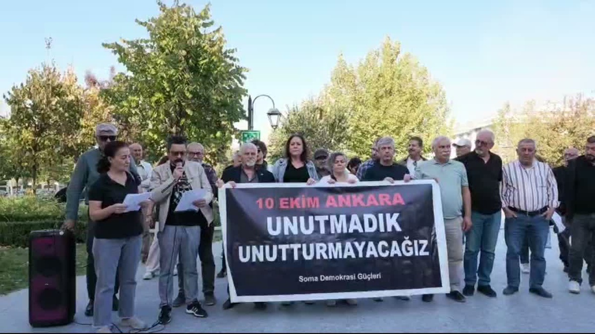 Soma Emek ve Demokrasi Güçleri 10 Ekim katliamının 11. yılında 104 kişiyi andı