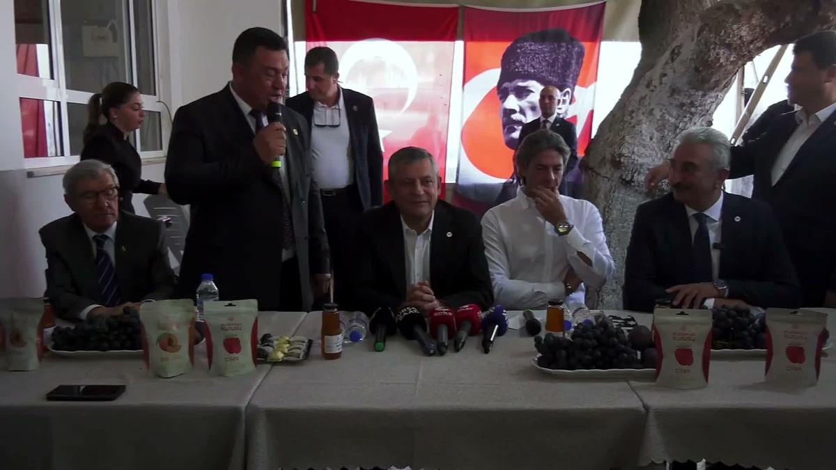 Bursa Çağrışan'da 20 ton üzümü dalında çürüyen üreticiye Özgür Özel destek sözü verdi