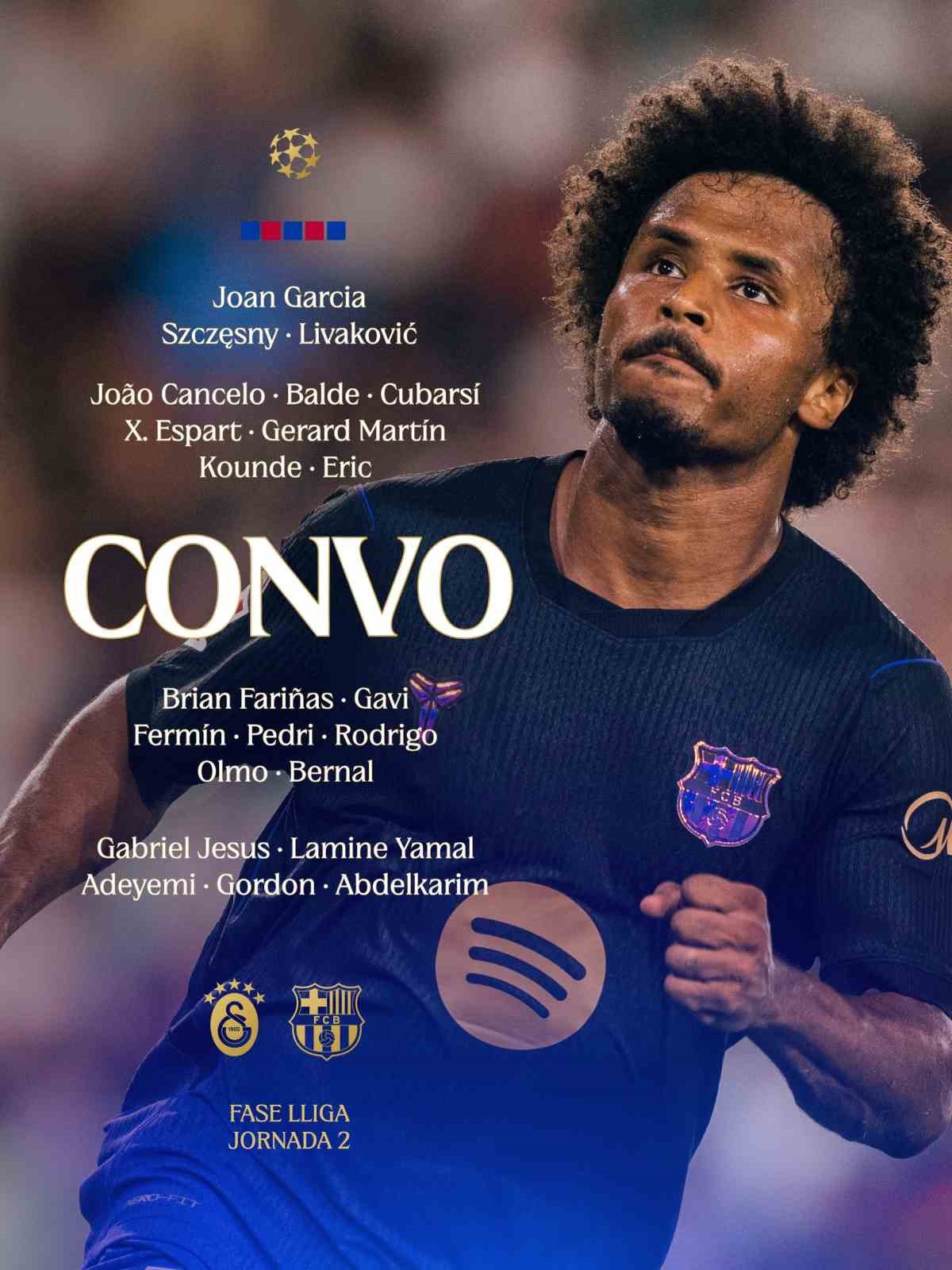 Barcelona, Galatasaray maçı kadrosunda Raphinha ile sakatlara yer vermedi